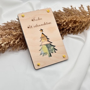 Holzkarte für Geldgeschenke , Weihnachtsgeschenk für Geld, Verpackung aus Holz Holzkarte für Geldscheine, Weihnachtsgeschenk, Geldverpackung
