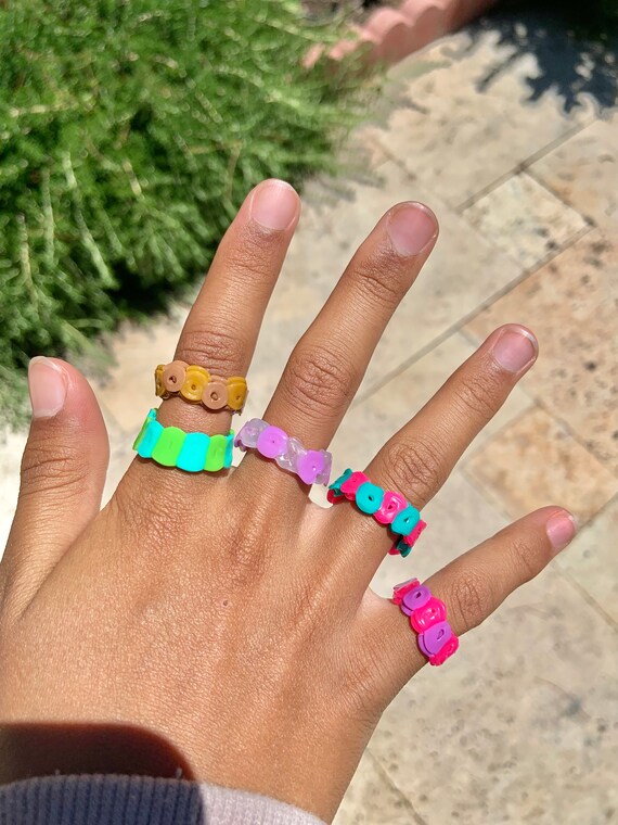 Chunky Bead Ring 5 Rings per Order | Etsy