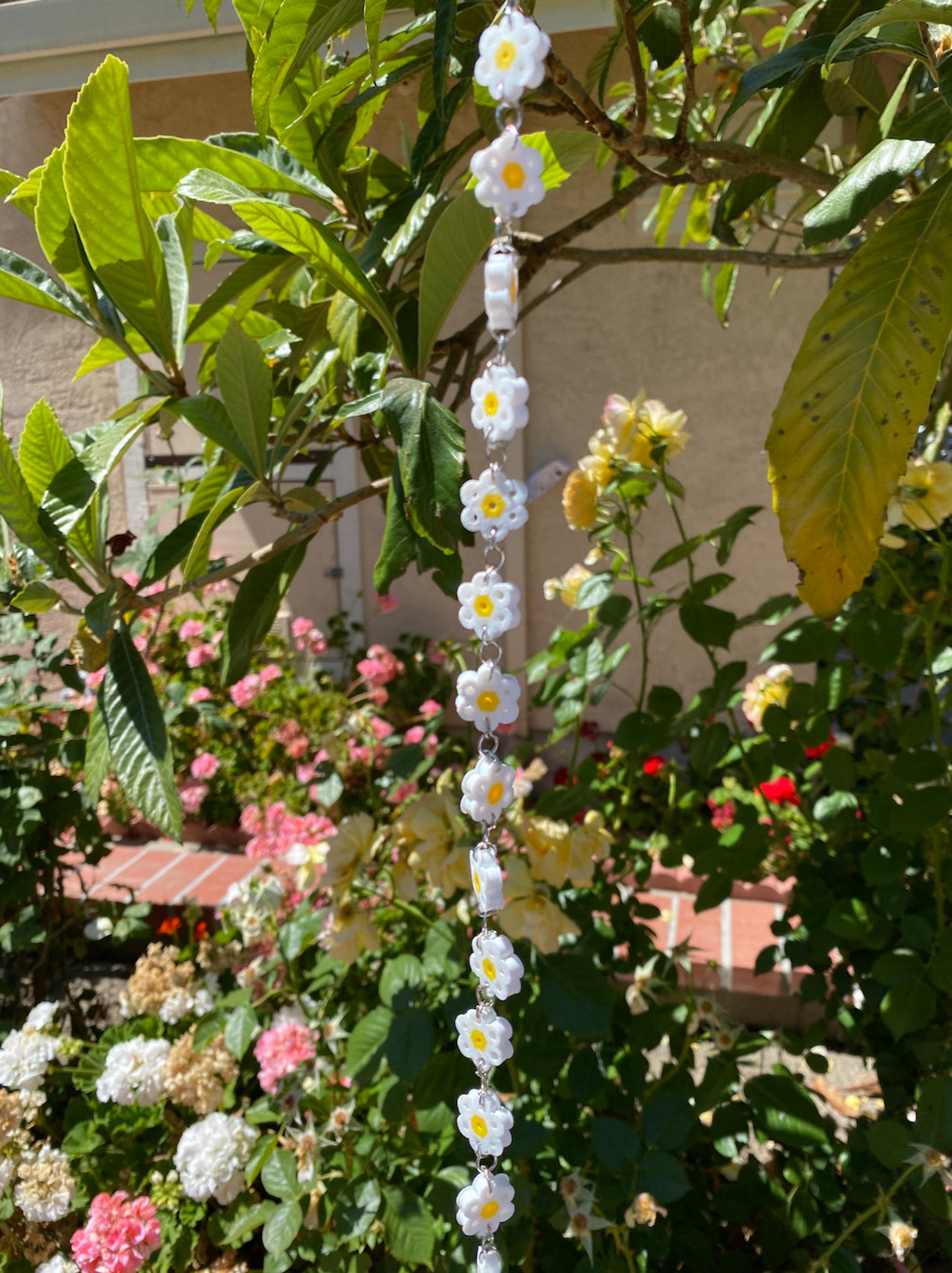 Perler Bead Flower Chain Etsy