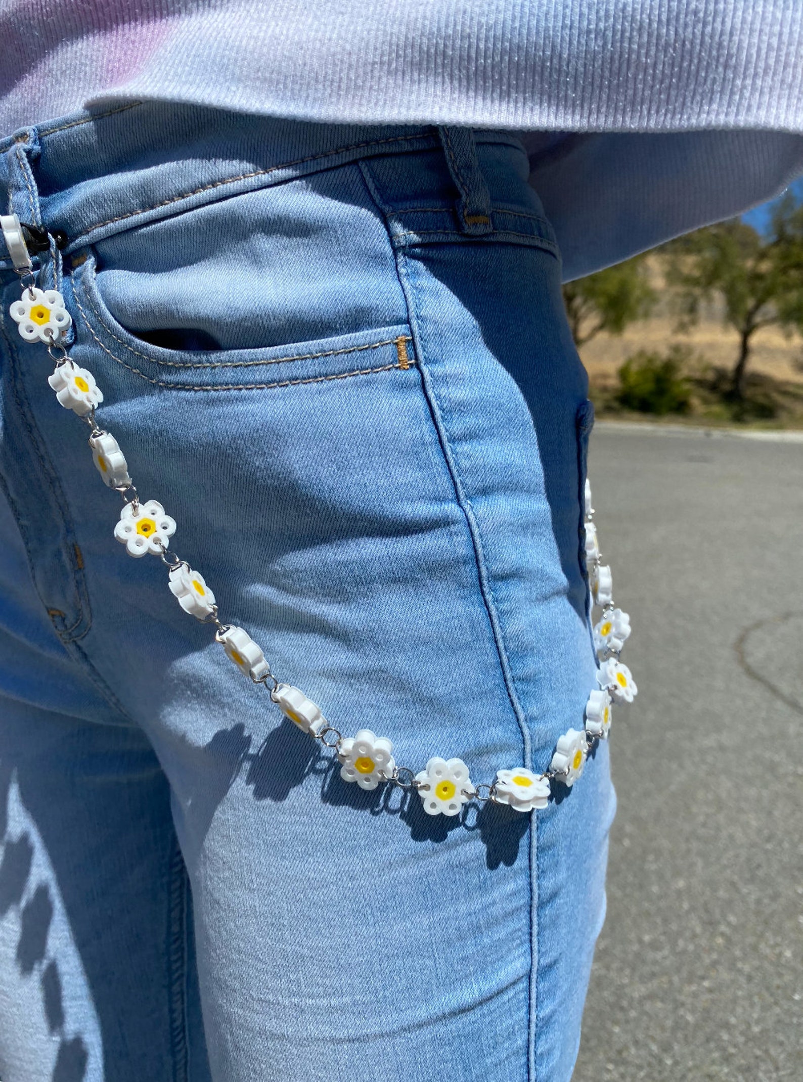 Perler Bead Flower Chain Etsy