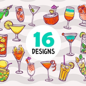 Summer cocktail svg, Cocktails svg, martini, alcohol svg,Cocktails bundle svg,party elements svg,drinks svg, drinks print file,printable,svg