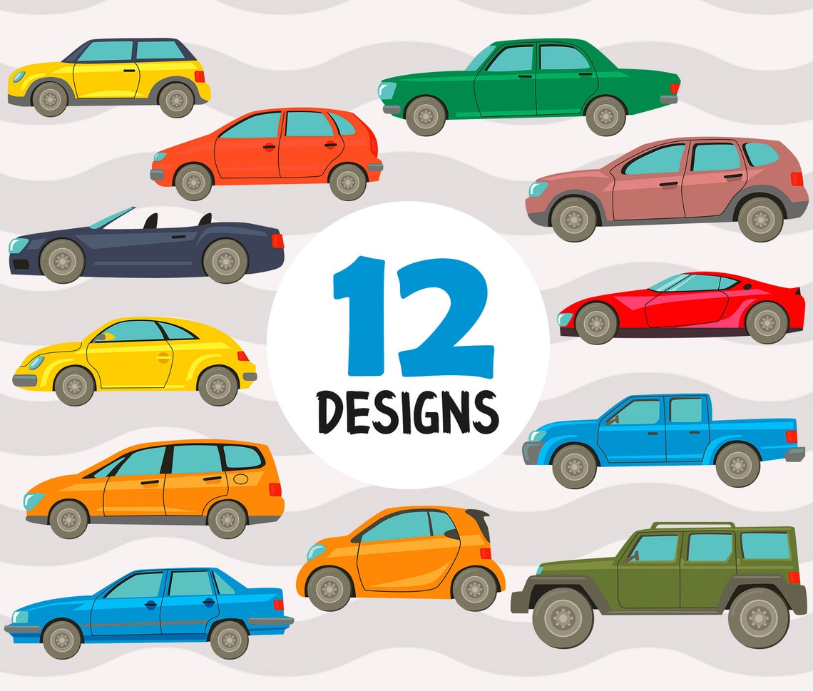Cars Svg,kids Car Svg ,car Clipart Svg, Car Bundle ,vehicle Svg