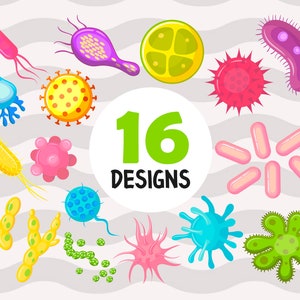 Bacteria svg,Bacteria SVG, Bacteria Clipart, Bacteria vector, Bacteria images, Bacteria bundle,Medical Svg,Microorganisms Svg,print file,svg