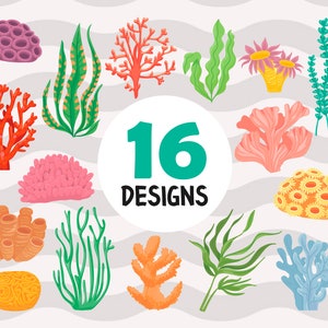 Coral and seaweeds svg,plants,ocean coral reef,algae,aquarium corals,ocean plants,flora,underwater,marine,print file,printable,svg file,svg