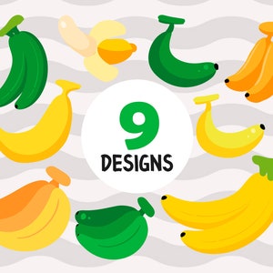 Banana svg,Banana SVG Bundle, yellow banana SVG, Banana Clipart, green banana svg,Banana Vector,primt file,printable,svg file,svg,print file
