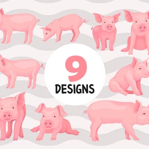 Cerdos de dibujos animados svg,Cartoon Pigs PNG, Cartoon Pigs Vector Clipart, Cute Pig Svg, Pigs Digital Download, Pigs Graphics, archivo de impresión, archivo svg, svg