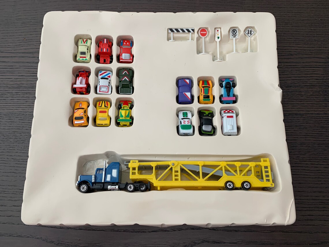 1990s VINTAGE Die Cast Toy Cars Mini Engine 21 Piece Set Etsy