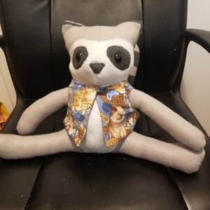 Stuffed Raccoon with Jacket