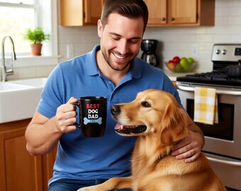 Best Dog Dad Ever Mugs and Glassware, Dog Lover Gift, Dog Dad Gift, Funny Dog Dad Mug, Father's Day Gift Idea, Dog Dad Present