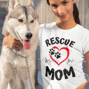Rescue mom,dog mom,dog lover gift,Unisex Jersey Short Sleeve Tee
