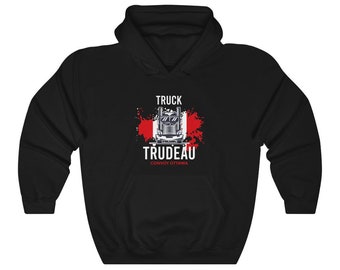 Truck Trudeau&quot; Men&#39;s Sweatshirt | Support Convoy Ottawa Protest Apparel | Ottawa Convoy Solidarity Sweatshirt | Canadian Protest Sweatshirt