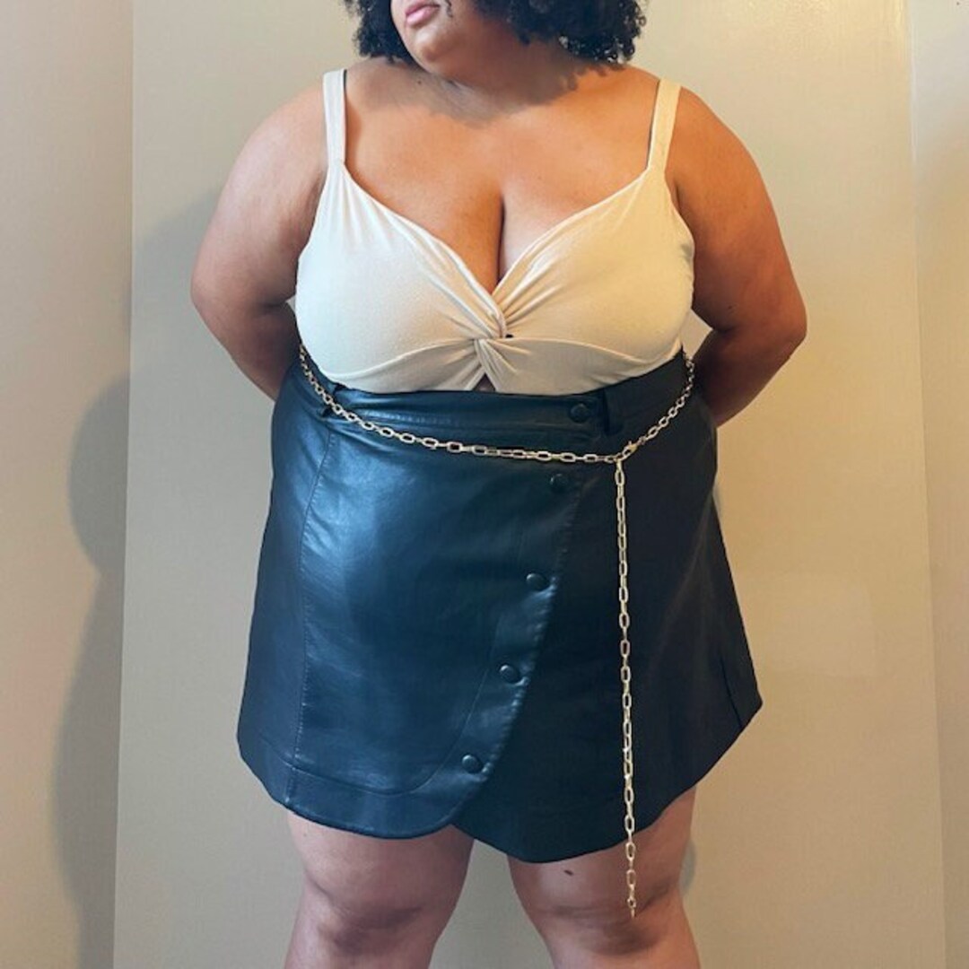 plus size gold chain belt