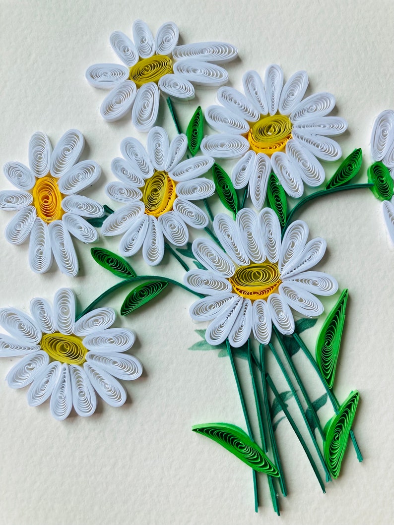 White Daisy Quilling Card, Art Paper, Greeting Card, Quilling Card ...