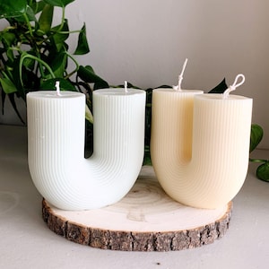U Shaped Pillar Candle| Aesthetic Candle| Arch Sculpture Candle| Gift for her| Handmade Soy Candle| Minimalist Candle | Personalized Gifts