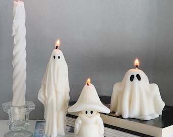 Cute Ghost Candles| Halloween Decor| Ghost Decoration|Ghost Soy wax|Halloween Decorations|Spooky decor|Ghost Halloween Decor|Christmas Decor