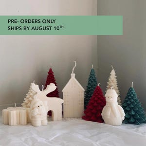 Christmas Candles Collection| Christmas Decor| Snowman Candle| Santa Candle| Deer Candle| Christmas House Candle|Snowflake Candle|Decoration