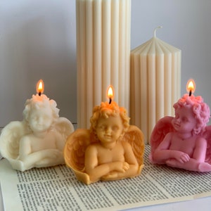 Cute Angel Candle| Sculpture Angel Candle| Aesthetics Candle| Cool decoration Candle|Handmade Pillar Candle|Greek Angel Candle|Pillar candle