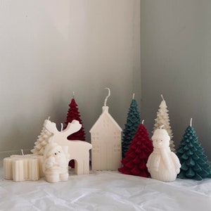 Christmas Candles Collection| Christmas Decor| Snowman Candle| Santa Candle| Deer Candle| Christmas House Candle|Snowflake Candle|Decoration