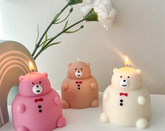 Mr. Chubby Bear Candle| Cute Candle|Gifts candle|Unique Candle| Gifts for him/her|Handmade Gift| personalized gift|Shaped Candle| Home decor