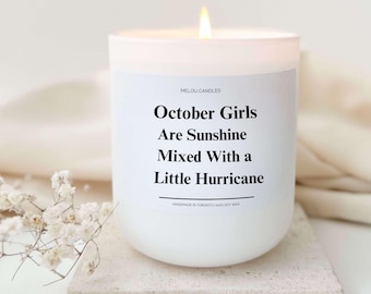Funny October Birthday Candle Gift for Best Friend, Pink Candle Gift for Her, Birthday Party Decor, 21st Birthday, Personalized Gift