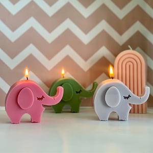 Süße Elefant-Kerze | Unikat Kerze| Elefant coole Kerze | Tierliebe Kerze| Handgemachte Kerze| Niedliche dekorative Kerzen | Kleine Geschenke-Kerze