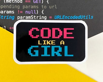 Code Like a Girl Vinyl Sticker | Women in Tech