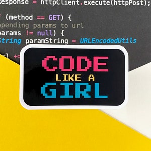 Code Like a Girl Sticker | Technology | Computer Science | Programmer ...