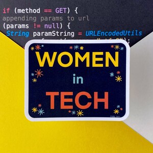 Women in Tech Sticker | Computer Science Vinyl Sticker bild 1