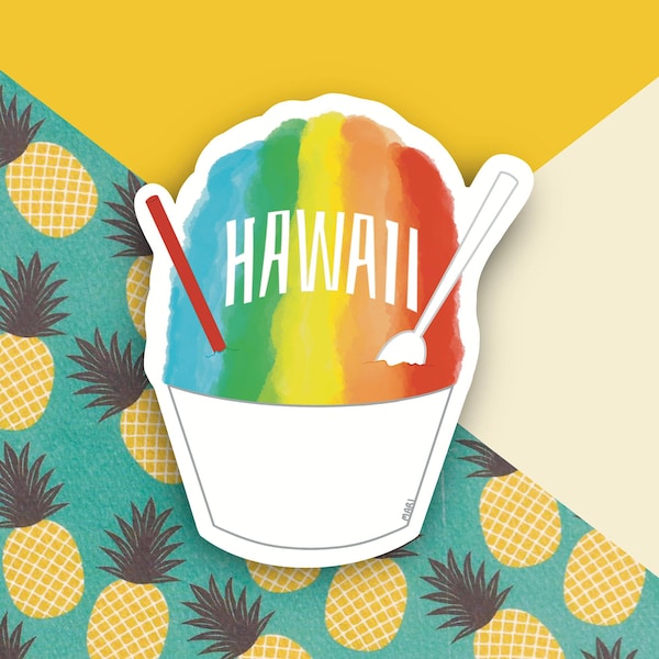 Shave Ice Sticker | Hawaii | Tropical | Paradise | Vinyl