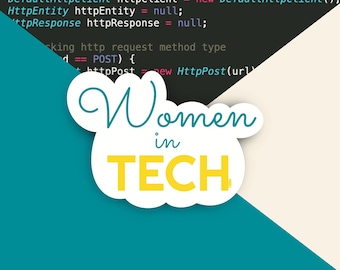 Women in Tech Vinyl Sticker | Programmer, Coder, STEM