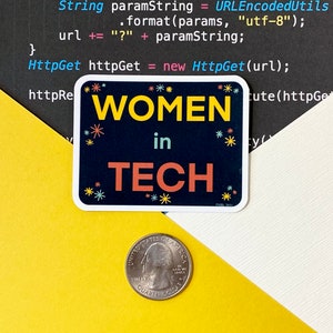Women in Tech Sticker | Computer Science Vinyl Sticker bild 3