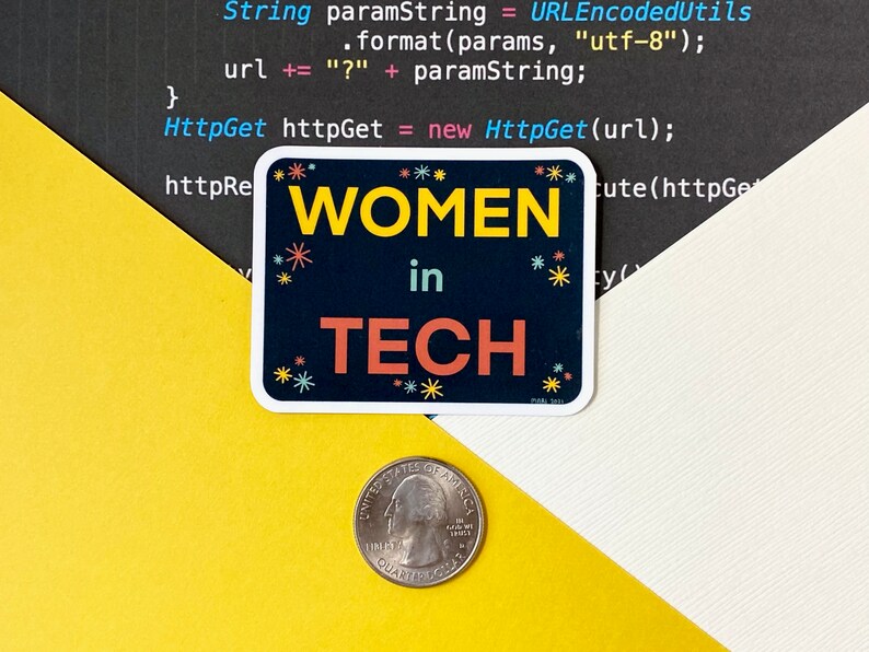 Women in Tech Sticker | Computer Science Vinyl Sticker bild 3