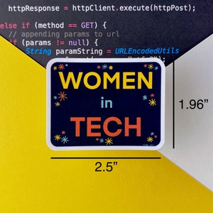 Women in Tech Sticker | Computer Science Vinyl Sticker bild 2