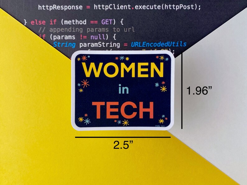 Women in Tech Sticker | Computer Science Vinyl Sticker bild 2