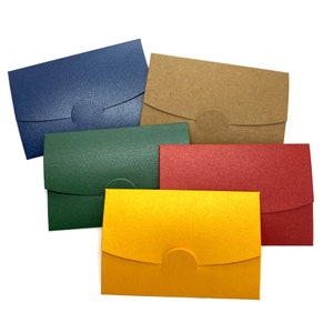 30 gewone cadeaubonhouder mini-enveloppen voor visitekaartje, klantenkaart, geld, ontvangsthouder (Pearl Shimmer Finish) Groothandel