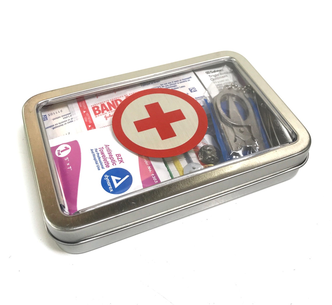 First Aid Sewing Kit with Nail Clipper Scissor in Clear Etsy