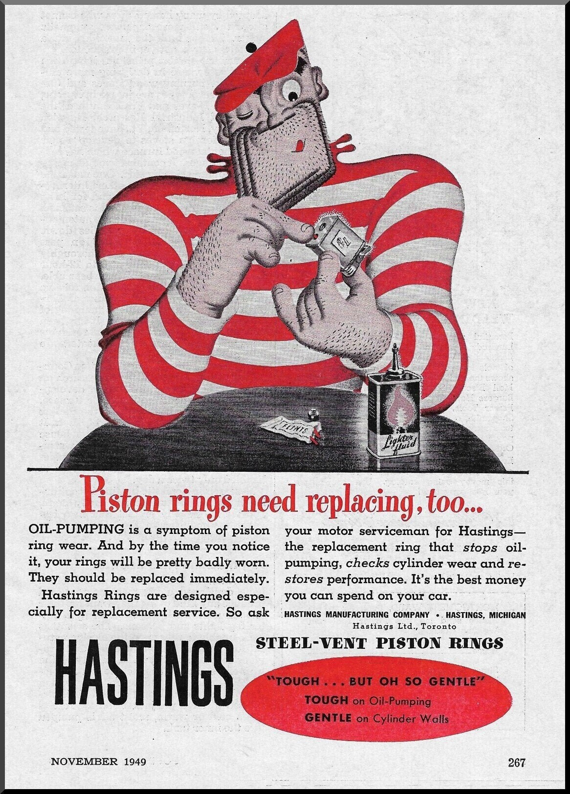Hastings 2C5111 4-Cylinder Piston Ring Set 