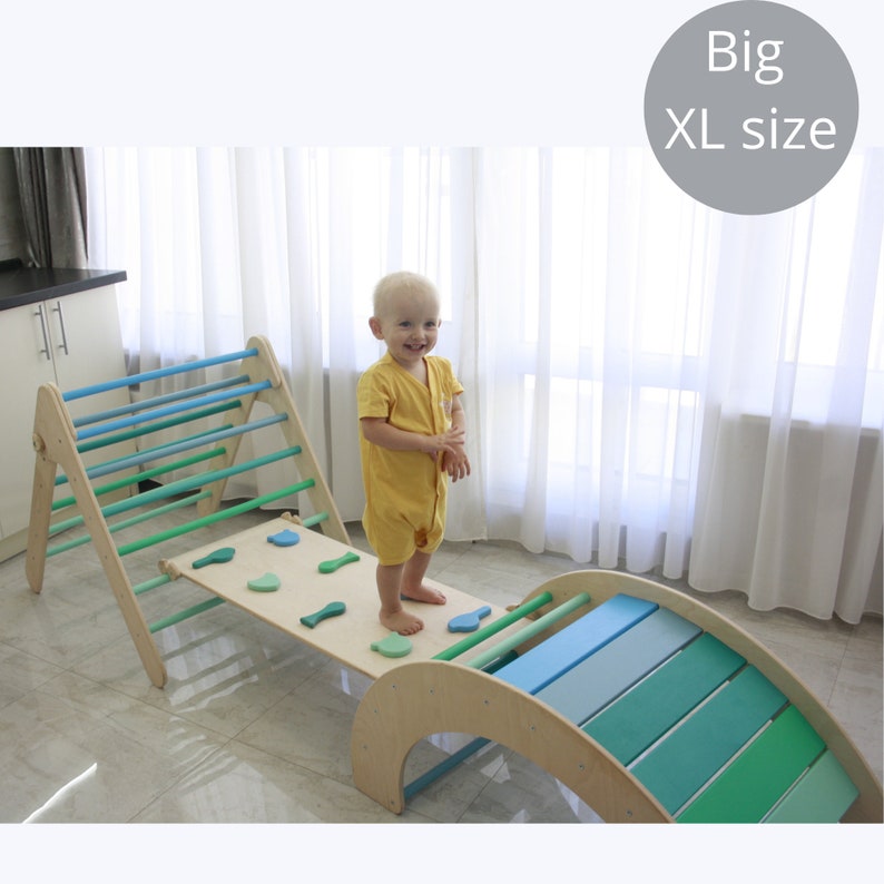 Kids Climbing Climber Set Toddler Baby Play Gym Furniture Wall Etsy