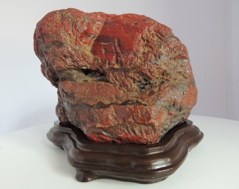 Suiseki 'Red Jasper Mountain View' (SUI-B38)