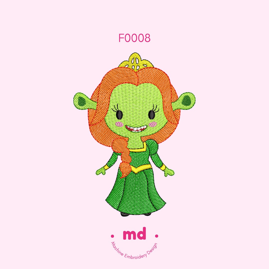 Fiona Shrek Machine Embroidery Design in 5 Sizes Etsy