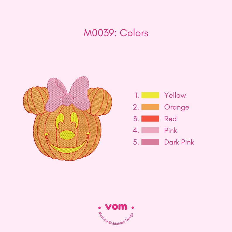 Pack X2 Pumpkin Mouse Embroidery Design Halloween Machine Embroidery