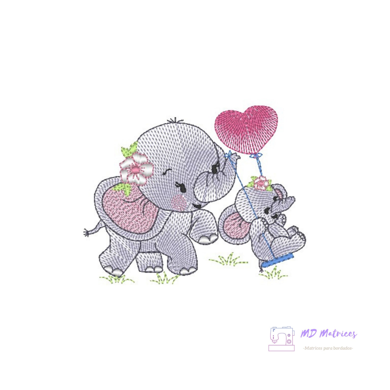 Elephant Machine Embroidery Design Etsy