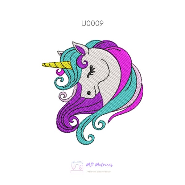 Unicorn Machine Embroidery Design - 2 sizes