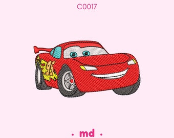 Cars: Lightning McQueen Machine Embroidery Design - 5 sizes