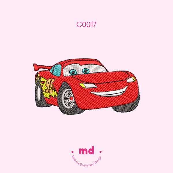 Diseño de bordado para máquina Cars: Rayo McQueen