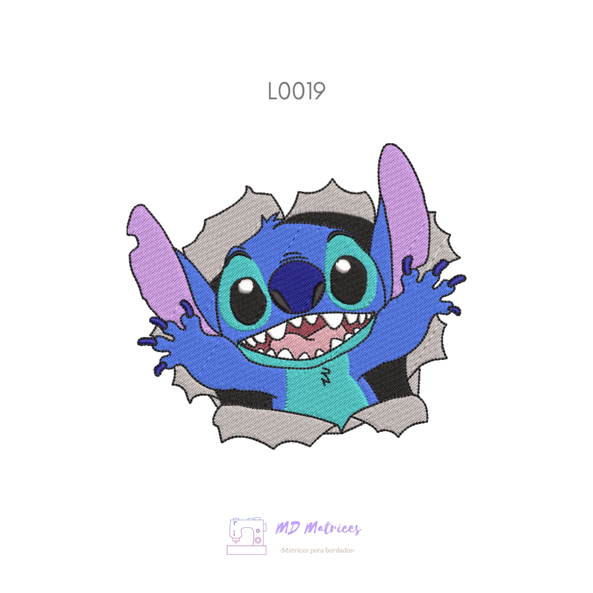 Lilo & Stitch Machine Embroidery Design 5 Sizes 