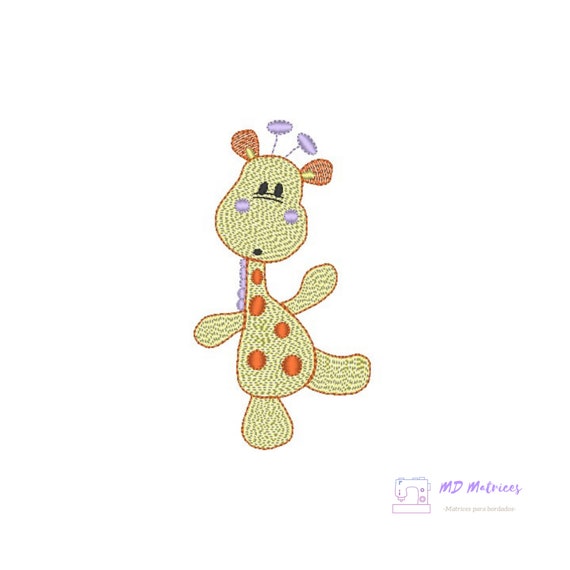 Giraffe Machine Embroidery Design Etsy