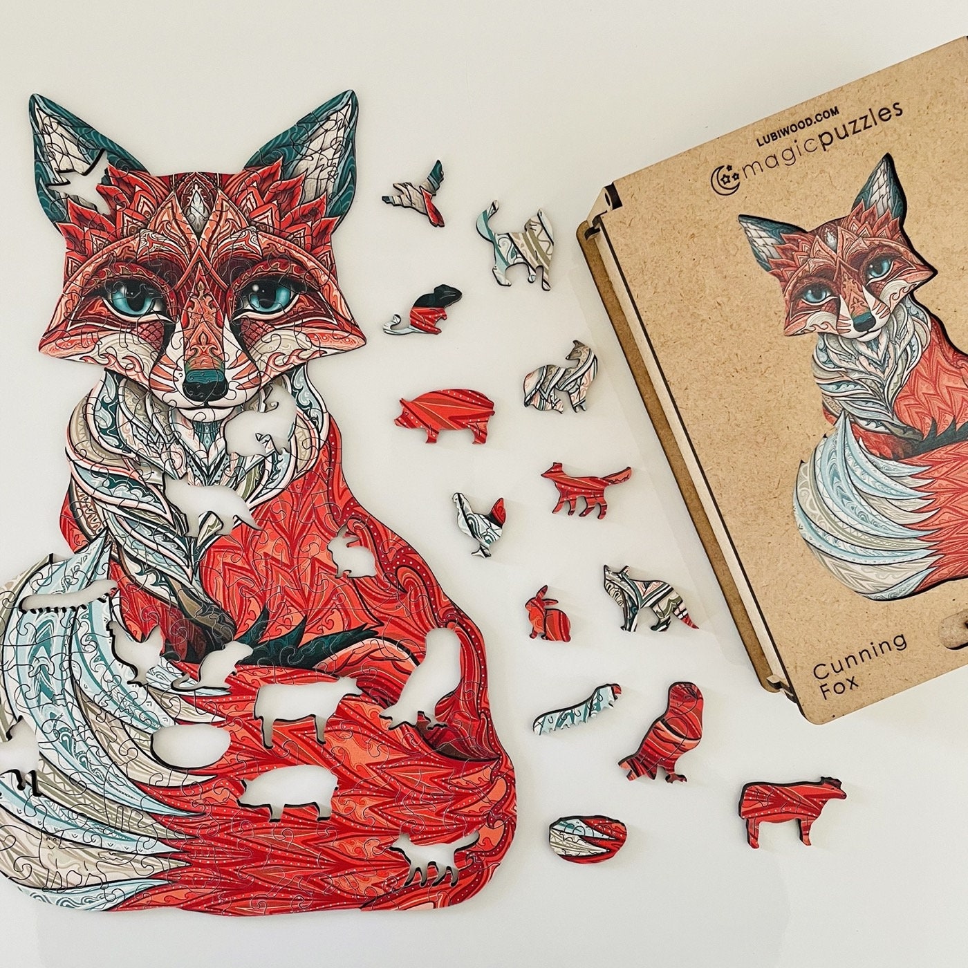 A3 A4 A5 Wooden Jigsaw Puzzles Unique Fox Animal Adult Kid Toy Gift Home Decor~ 