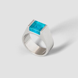 Multi Hidden Brick Ring / compatible with Lego-Bricks / 925 Sterling Silver / 1x1 image 6