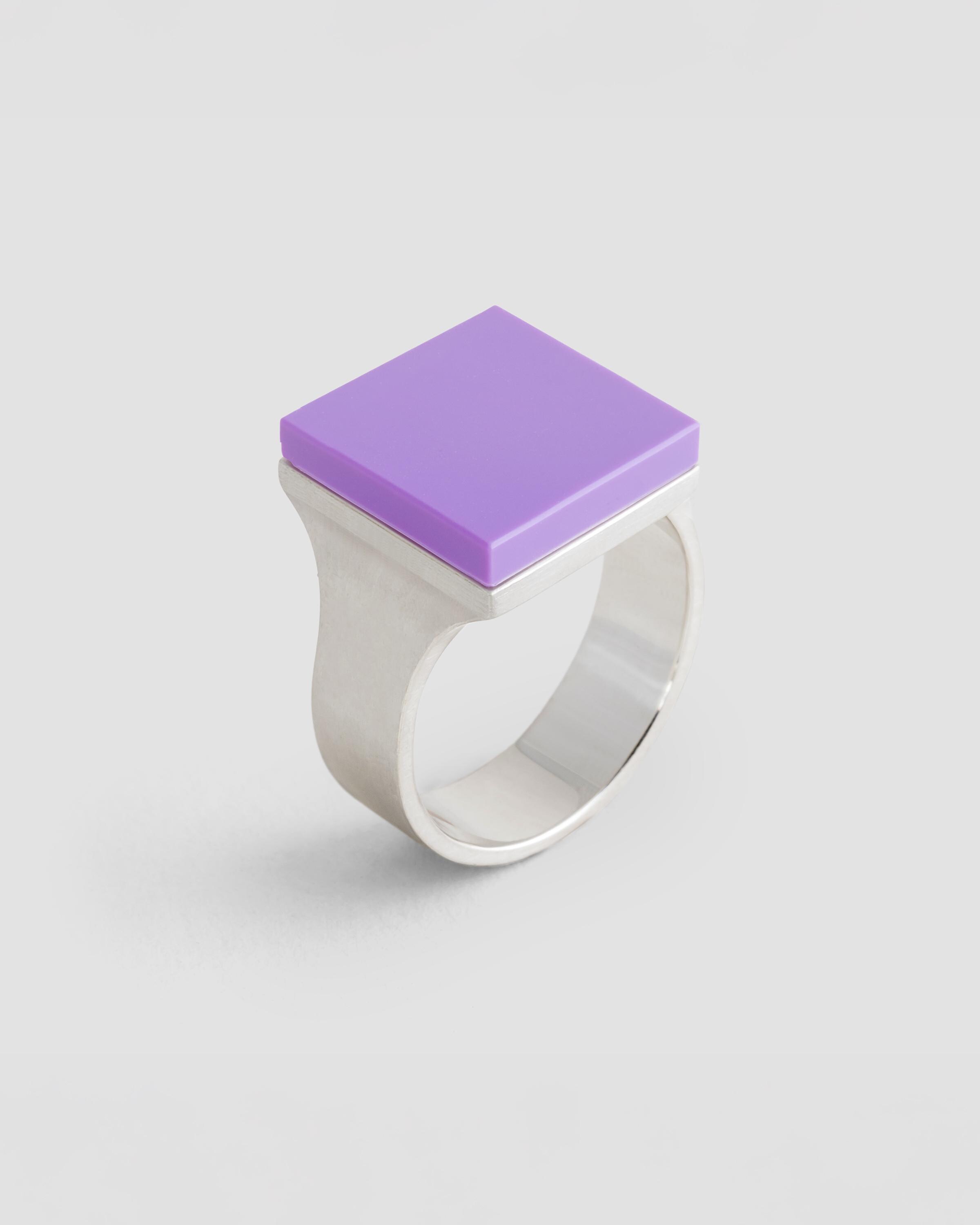 Signet Ring in 925 Sterling Silver / Multi Brick Signet Ring